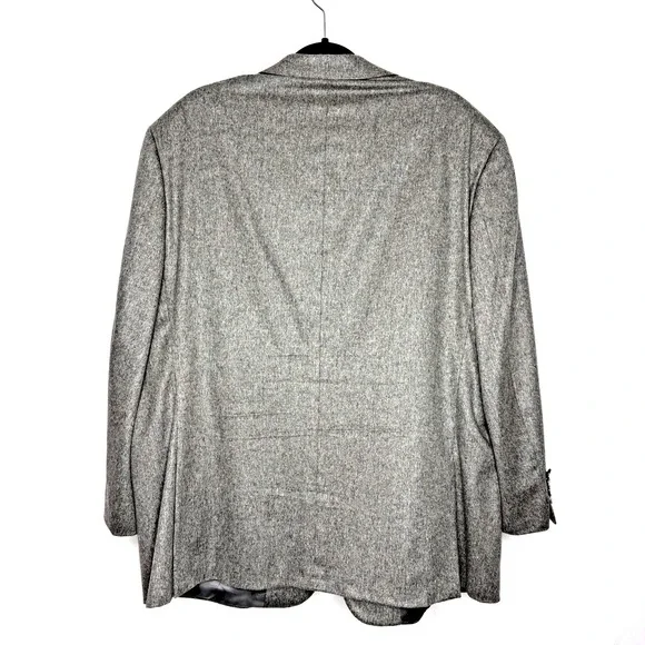 Hickey Freeman Blazer Men 50R Gray Milburn II 100% Cashmere Jacket Coat USA Made